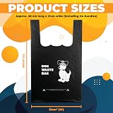 All-Green Pack of 500 Dog Poo Bags with Tie Handles Black view 2