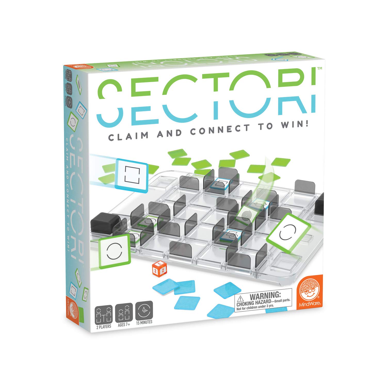 MindWare Sectori Logic Game - For 2 Players, Ages 7 and Up