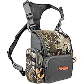 SPIKA Binocular Harness Chest Pack, Bino Case with Rangefinder Waterproof Pouch for Hunting