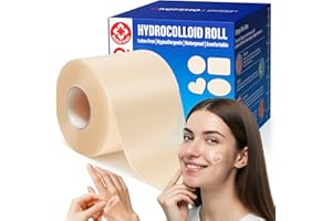 AKQFZHQ Medical Grade Hydrocolloid Roll for Wound Care, 2in*16.4ft Adhesive Hydrocolloid Bandages, Waterproof Pimple Patch Roll, Ultra Absorbent Large Hydrocolloid Patch for Acne,Blisters,Burns,and Minor Cuts