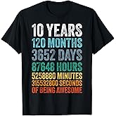 10 Year Old Bday Decorations Son Boy 10yr 10th Birthday T-Shirt