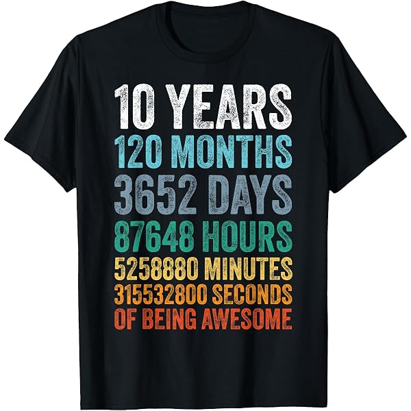 Funny 10th Birthday Boys T-Shirt – Ten Years Old Joke Kids T-Shirt