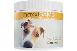maxxipaws maxxiSAMe Advanced SAM-e Powder Supplement - Liver, Cognitive & Joint Support for Dogs, 5.3oz
