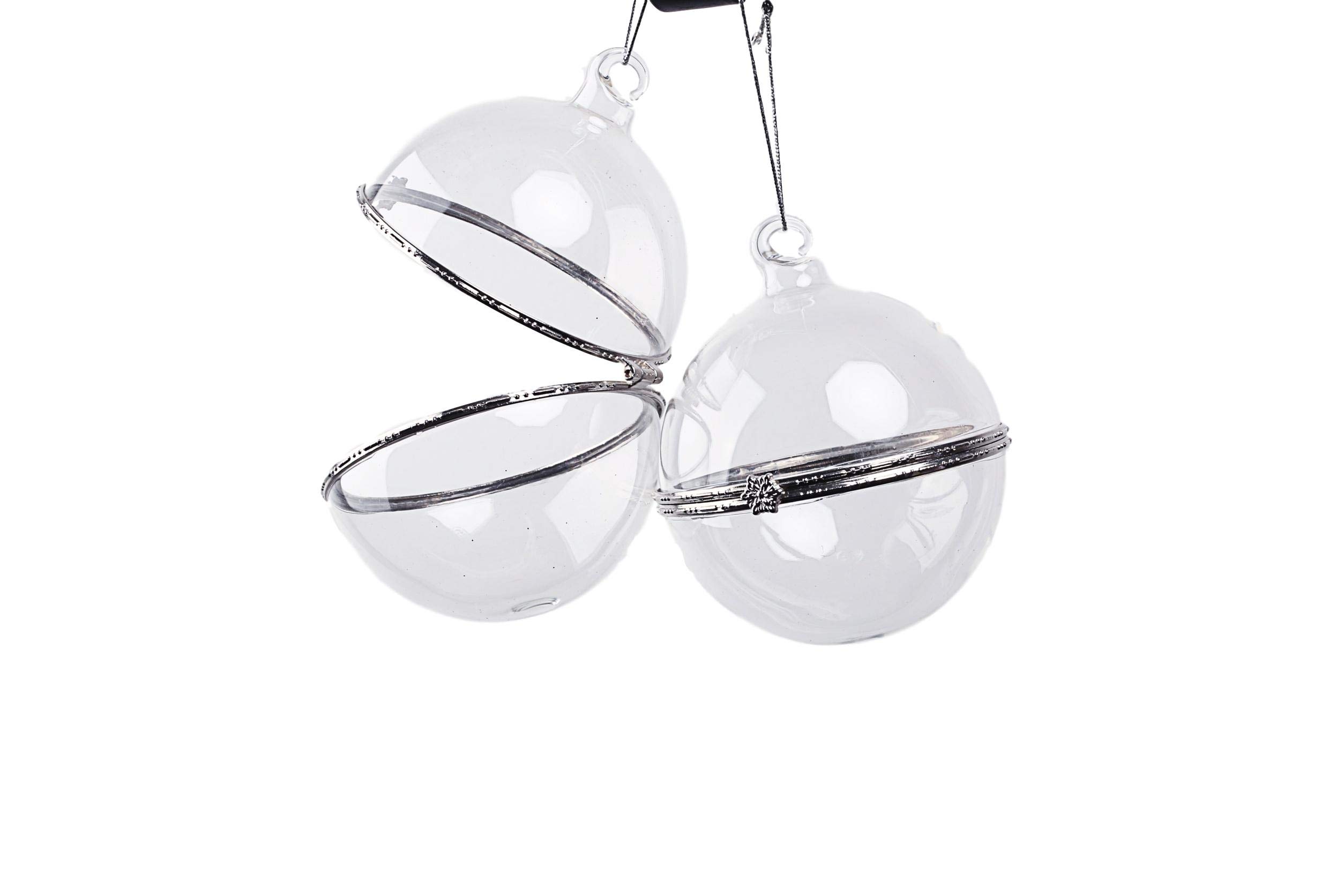 6 x 8cm Locket Opening Round Glass Baublesfor DIY