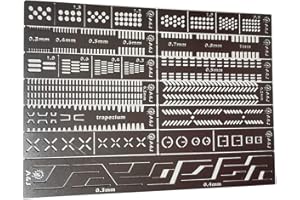 ANSAI Hobby Model Craft Tool Carving Auxiliary Ruler Stainless Steel Drill Hole Detail Maker Scribe line