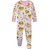 Butterblu baby-girls Cruz Snug-fit Footed Pajamas 100% Organic Cotton Zip Front Sleeper Pjs W/Grippers for Baby Girls