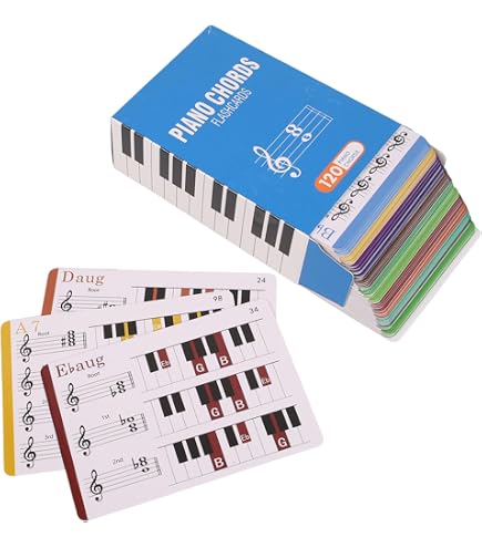 Flashcards Accords De Piano – 100 Cartes Codées Couleur – Pour Débutants – Affiche Incluse – Apprentissage Musique - 7