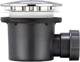 Wirquin Tourbillon 90mm Shower Waste ABS Chrome Dome D40 UK Horizontal view 2
