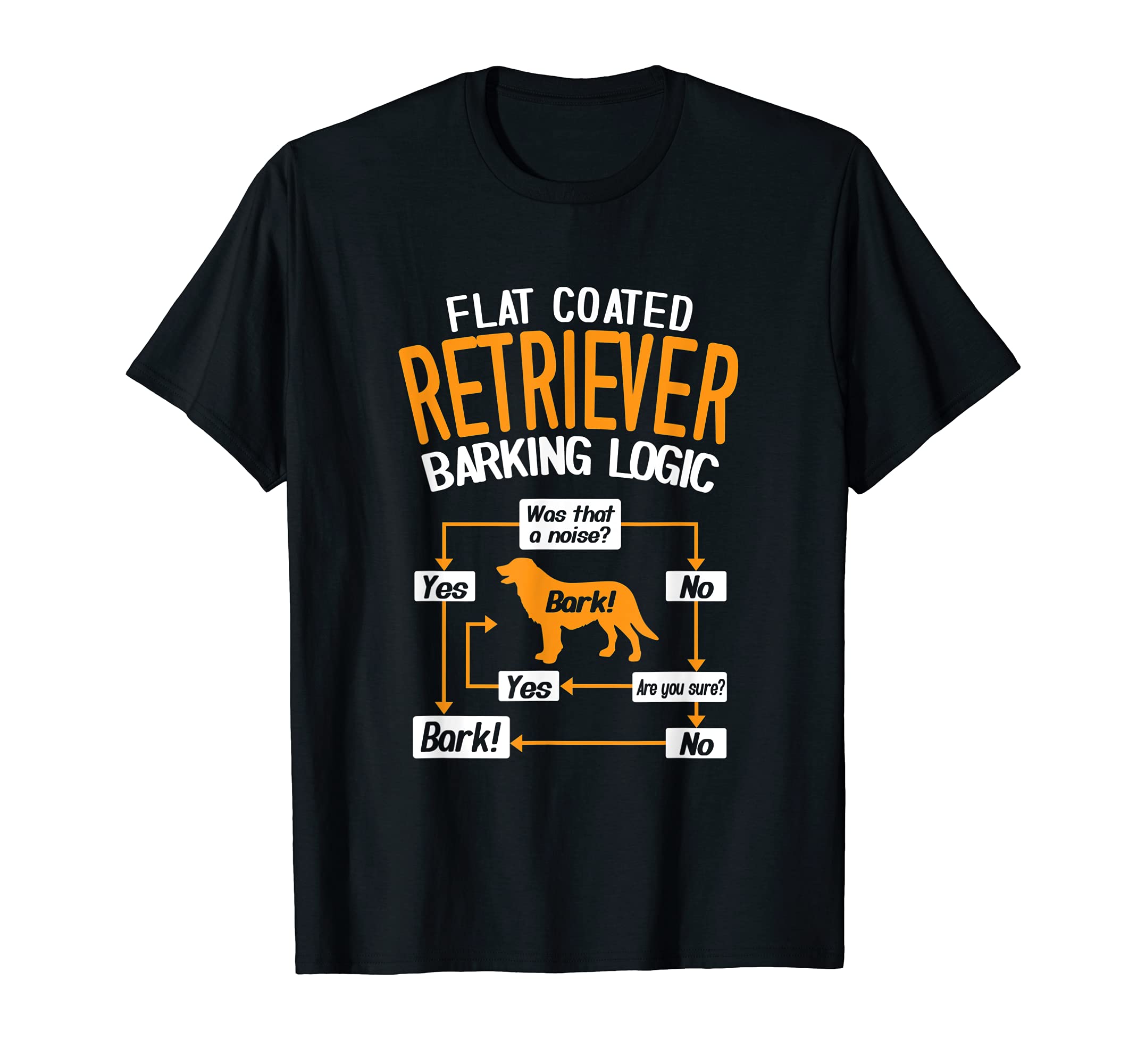 Flat Coated Retriever Barking Logic Dog Lover T-Shirt
