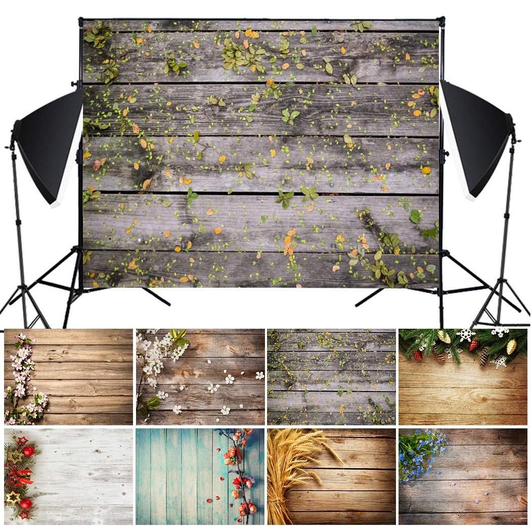 fanddy Imitation Wood Grain Photography Props 3D Photo Background Cloth for Wedding Birthday Party