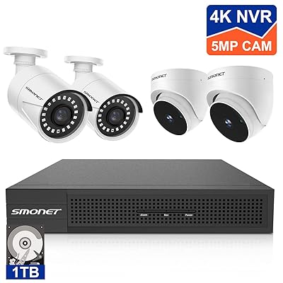 SMONET 5MP 8CH PoE Home Security Camera System with Bahrain