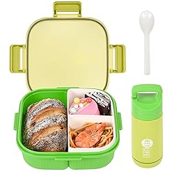 AGREON Bento Lunch Box for Kids & Adults, Green