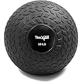 Yes4All Slam Balls (Black, Blue, Teal, Orange & Glossy) 10-40lbs for Strength and Crossfit Workout – Slam Medicine Ball