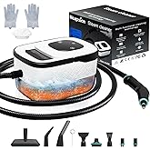 Heapsion Steam Cleaner, Steamer for Cleaning with 15s Heat-Up, 6 Adjustable Levels, Large 1.32 Quarts Tank, Pressurized Handheld Steam Cleaner for Home, Dirt, Grease, Grout, Tile,Floor, Car, 12 pcs
