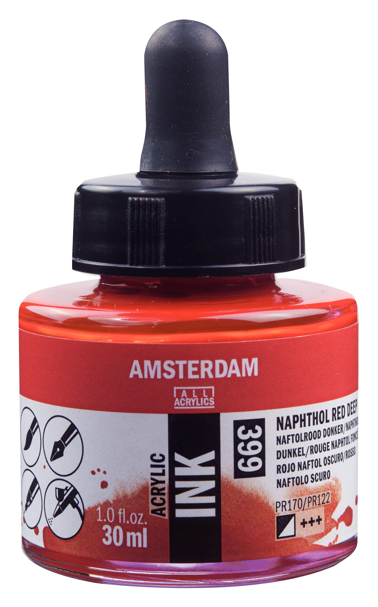 Amsterdam ACRYLC Ink, Naphthol Red Deep, One Size