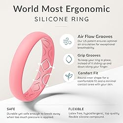 ThunderFit Women Breathable Silicone Promise Rings