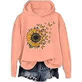 Butterfly Sunflower Hoodie - Flying Butterflies Sweatshirt