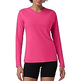 Pioneer Camp Women's UV Sun Protection SPF Shirt V Neck UPF 50+ Long Sleeve Workout Tops Quick Dry Rash Guard Hiking Running