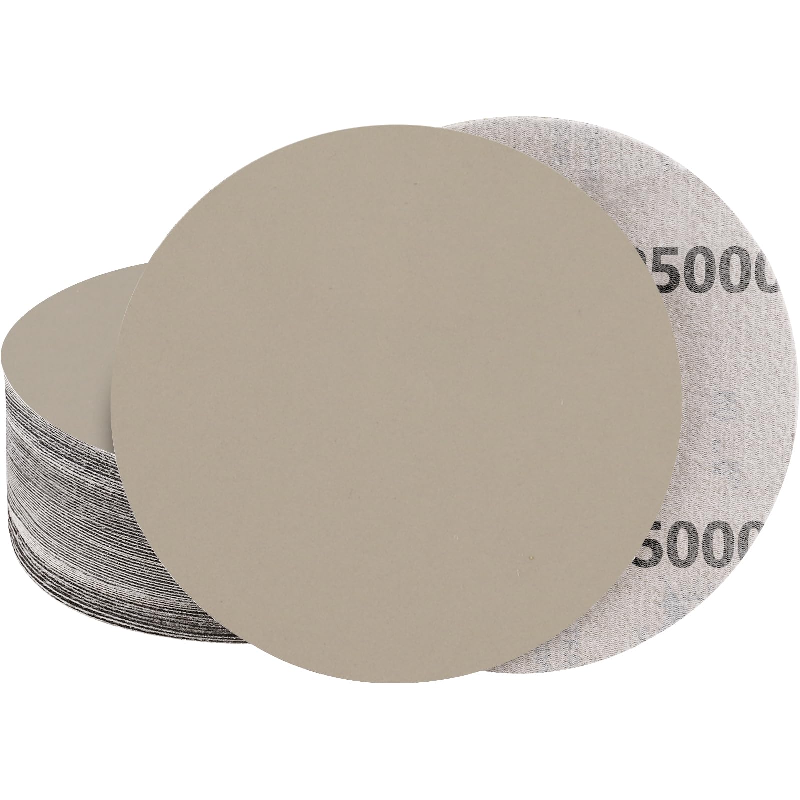 STEBRUAM 30Pcs 150mm Sanding Discs 5000 Grit for Dry and Wet Sanding, Compatible with Random Orbital Sander, Woodworking & Automotive Sandpaper