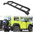 Areyourshop New Aluminum Car Rear Tail Door Ladder Climbing Fit For Suzuki Jimny 2019 2020 2021 2022+, Black, No Drilling Required