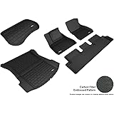 3D MAXpider L1TL99901509 Custom Fit All-Weather Kagu Series Floor Mats, Front Rear Cargo Liner Black Bundle Set Tesla Model 3