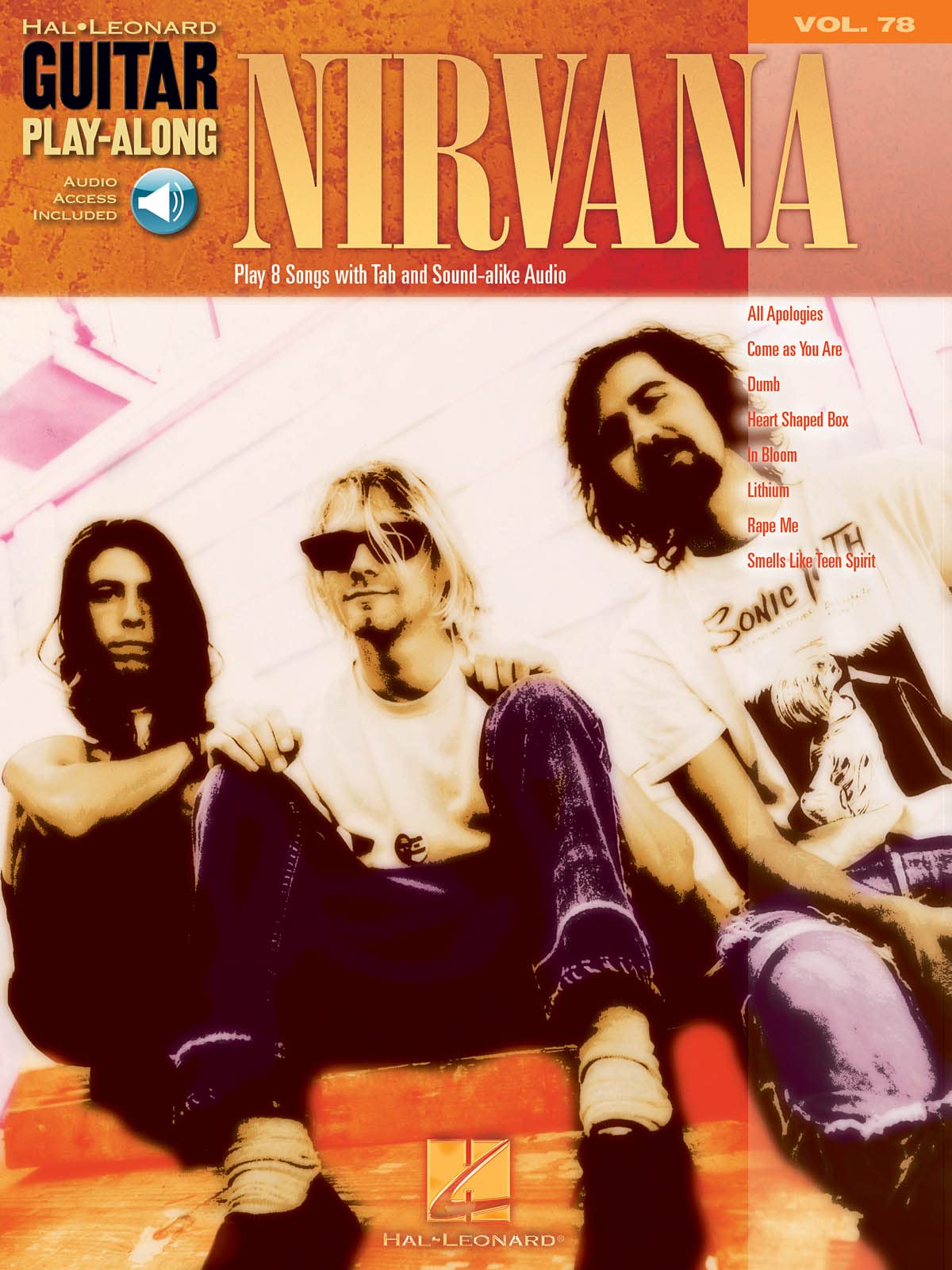 Nirvana Guitar Play-Along Volume 78 | Intermediate Guitar Tab Sheet Music Songbook | Online Audio Backing Tracks Included | Lyrics and Practice Tools ... Music Lovers (Hal Leonard Guitar Play-Along)