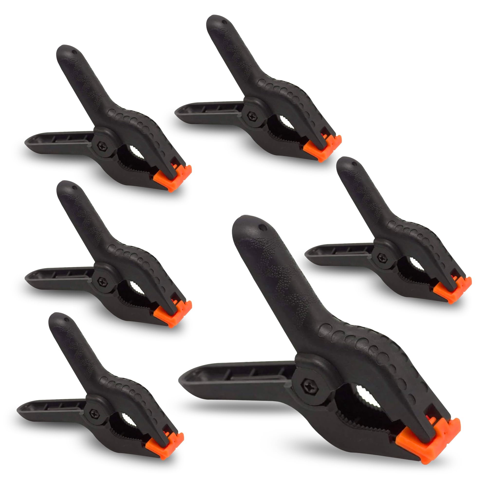 Pack of 6 Plastic Spring Grip Clamps 3 Inches Quick Grip Craft Wood Work Clamp