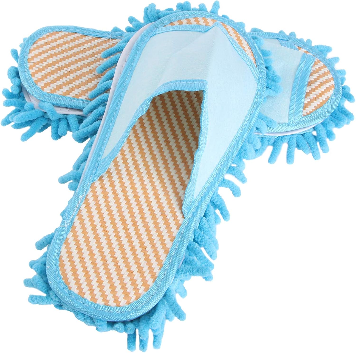 Happyyami Microfiber Mop Slippers House Slippers Floor Cleaning Mop