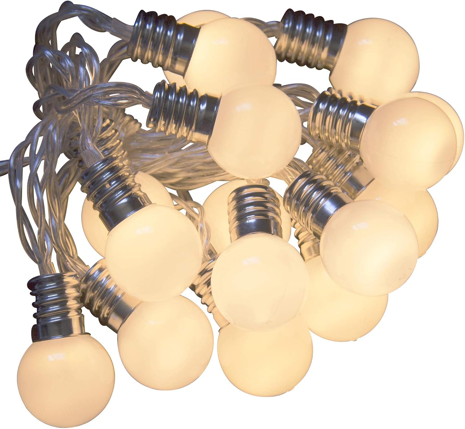 Qbis Fairy Lights Battery Powered with 16 Mini Bulbs. Battery Fairy Lights on Clear Cable with
