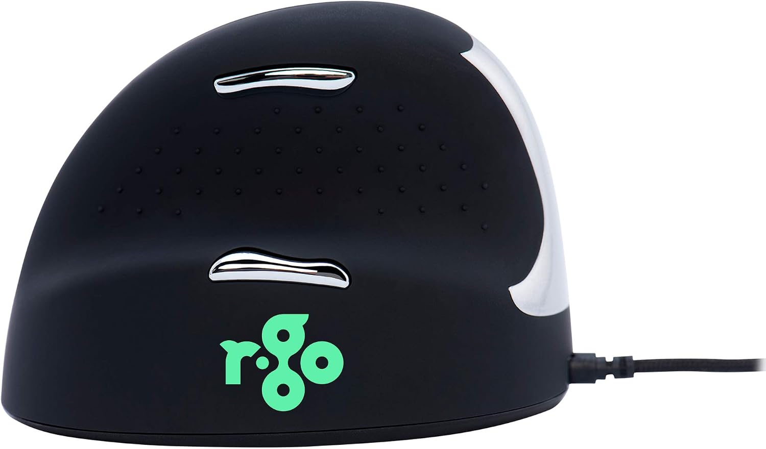 R-Go Tools HE Break Mouse - Ergonomic mouse - Anti-RSI Software - Medium (Hand Size 165-185mm) - Left Handed - Wired Black, RGOBRHESML