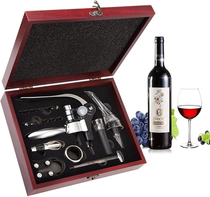 Wine Opener Set, Smaier Stainless Steel Wine Corkscrew Accessories