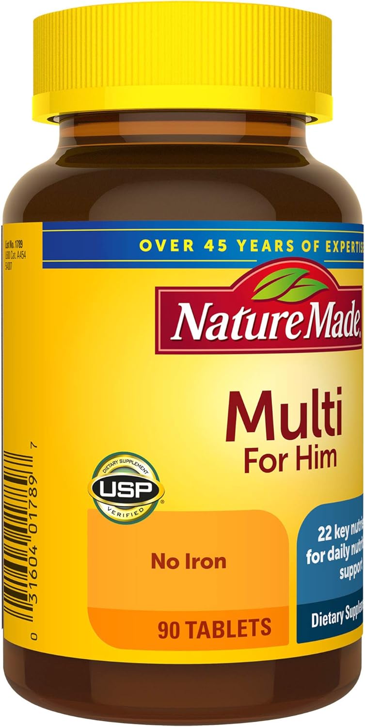 Nature Made Men's Multivitamin Tablets, 90 Count for Daily Nutritional Support: Health & Personal Care