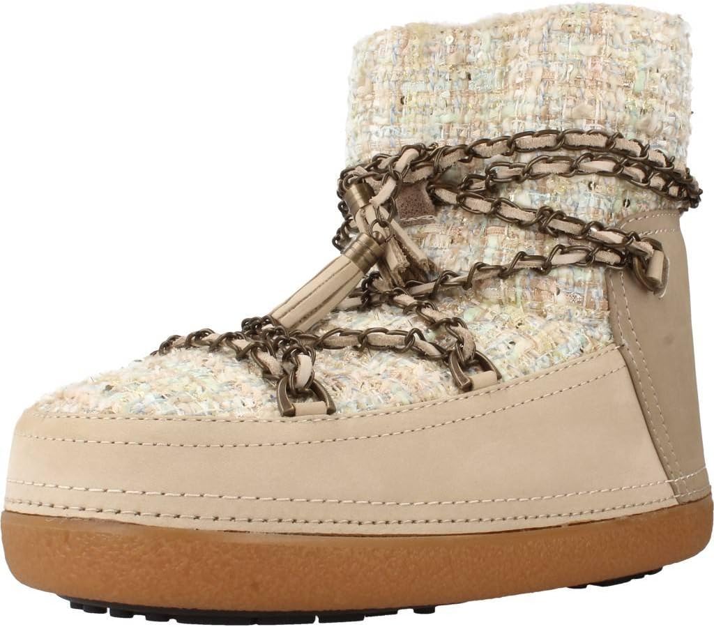 INUIKII Womens Boots, Farbe Beige, Marke, Modell Womens Boots Lady Low Beige