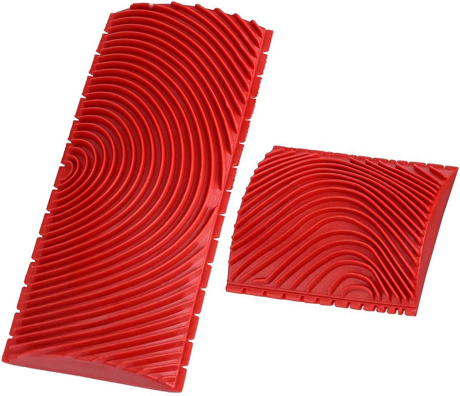 LHKJ 2pcs Rubber Wood Grain, Household Wall Art Paint Silicone Rubber Wood Graining DIY Tool Set