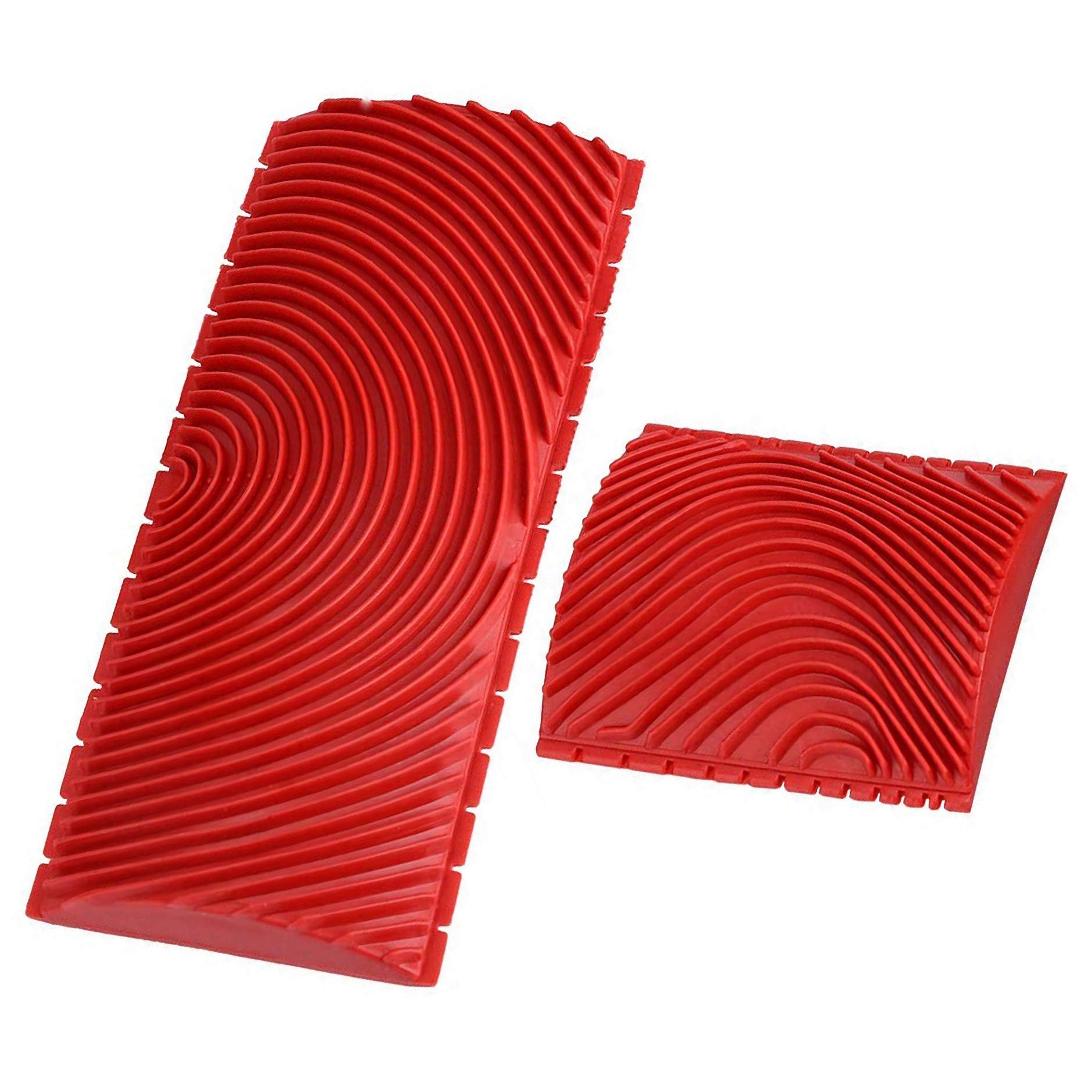 LHKJ 2pcs Rubber Wood Grain, Household Wall Art Paint Silicone Rubber Wood Graining DIY Tool Set