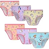 Little bety Girls Cute Printed Underwear Kids Cotton Comfort Panty Briefs Toddler Undies(Pack of 6) Multipack