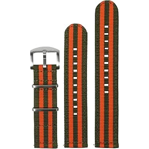 BluShark The O2 Nylon Watch Band for Men & Women | Dual Layer Two-Piece Watch Strap with Quick Release Pins & Stainless Steel