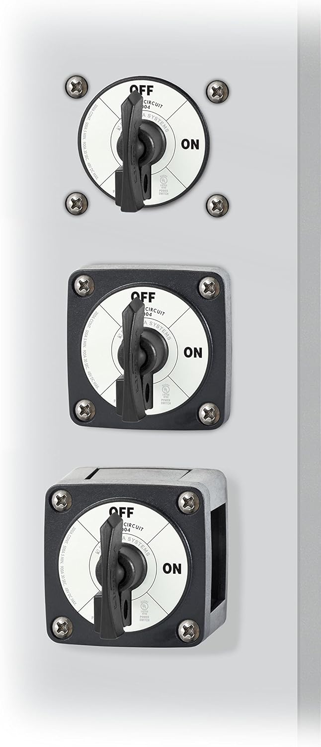 Blue Sea Systems m-Series Mini Selector Battery Switch - Red : Boating Battery Switches : Sports & Outdoors