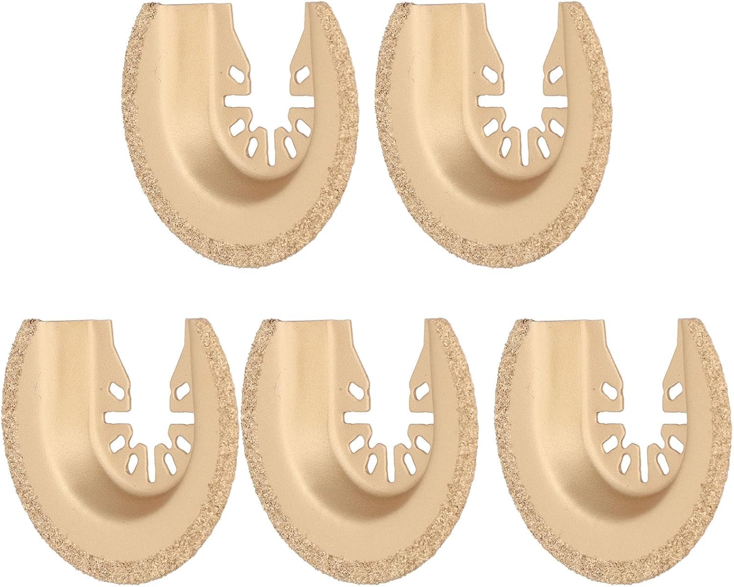 Candeon Oscillating Multitool-5PC Carbide Oscillating Multitool Saw Blades Kits for Grit Grout Mortar Concrete Masonry