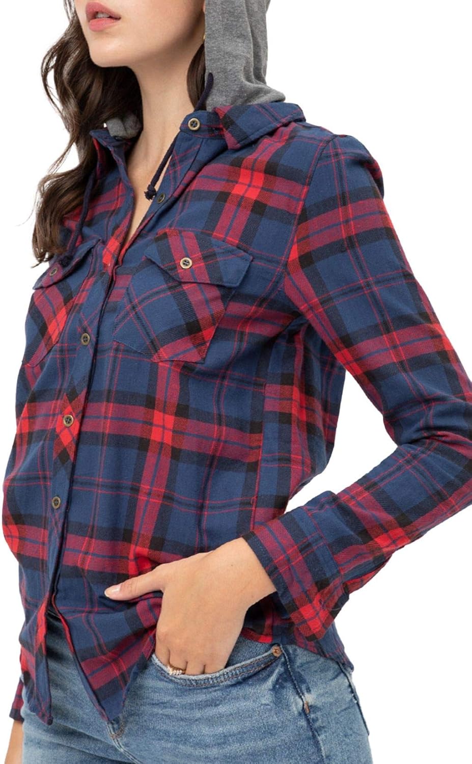 button down over hoodie