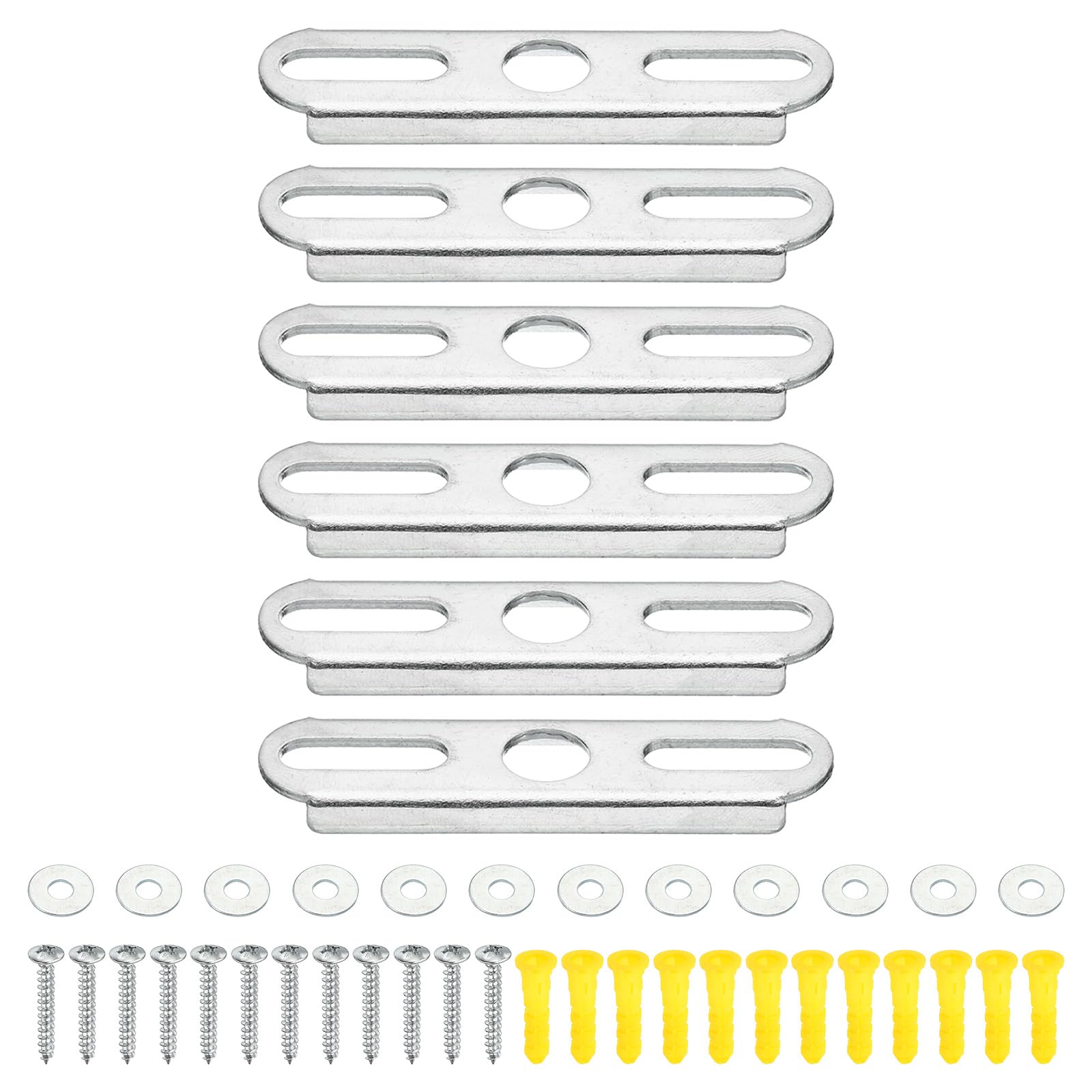 PATIKIL 70mm 2.8 Inch Ceiling Light Plate Kit, 6 Set Pendant Light Fixture Mounting Bracket Crossbar with Screw Nuts Accessories for Chandelier Wall Lighting