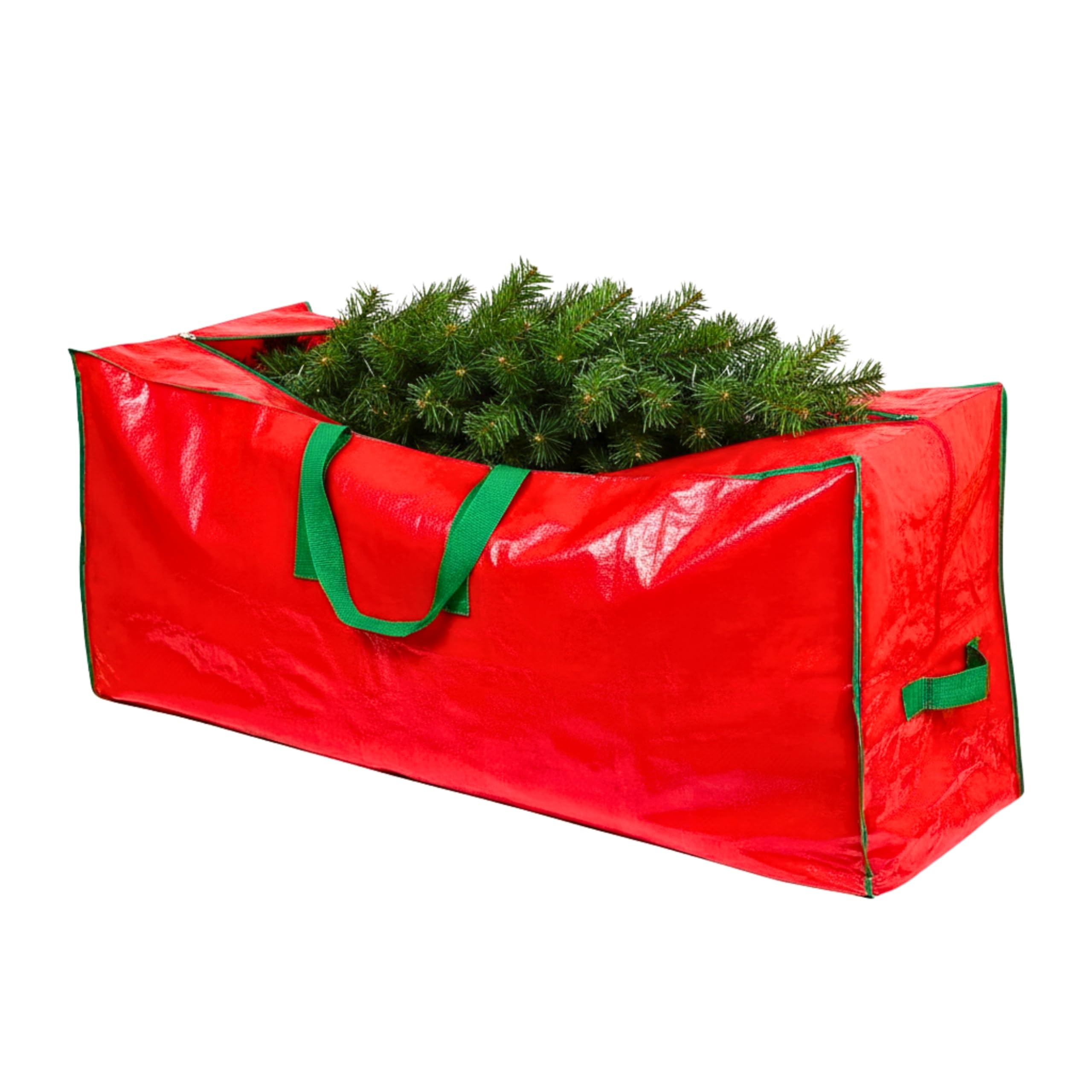 SHATCHI Holiday Christmas Tree Storage Bag - Stores Up To 8.5 Foot Disassembled Artificial Xmas Tree, Durable Waterproof Material Zippered Storage Container with Carry Handles, 125 x 68 x 30.5 cm