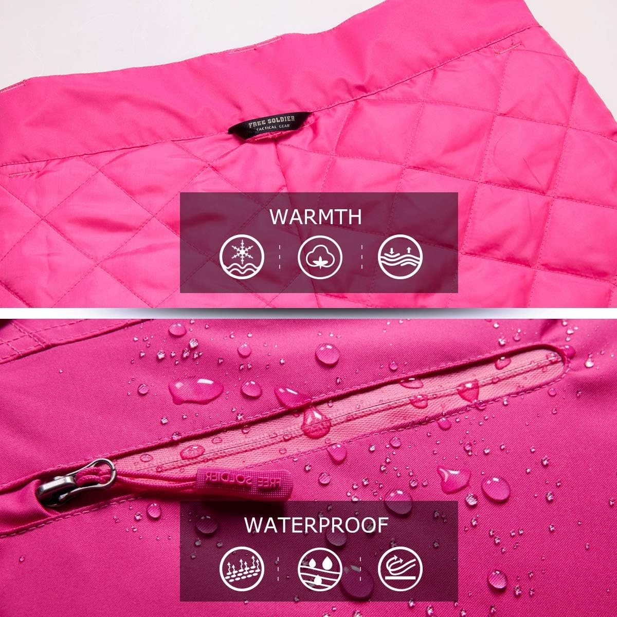 FREE SOLDIER Women's Outdoor Snow Ski Insulated Pants Windproof Waterproof Breathable Pants for Snowboarding : Clothing