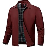 TBMPOY Mens Lightweight Jackets Light Windbreaker Full Zip Casual Work Jacket Golf Business Fall Track Coat with Pockets