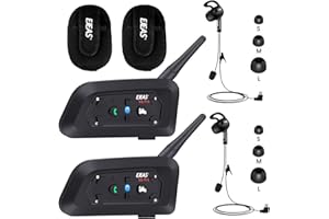 GaiRen Referee Communication System, Referee Headset Intercom with Earphone for Soccer Football Volleyball Official Handball (2 Pack)