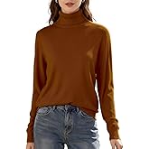 SANGTREE Women's Turtleneck Sweater Long Sleeve Casual Fall Winter Knit Pullover Sweater Top