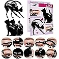 IDDFEVE 4 Pcs Eyeliner Stencils for Cat Eye Winged and Smokey Eyeshadow Applicators Shaper Tool Guide (10 Different Effects)