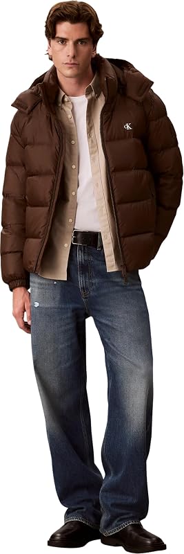 Ls Ls Chaqueta de nailon con cremallera y capucha para hombre Lv04rg515g (paquete de 1), Marrón (corcho marrón), L — foto 4 de 6