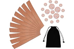 Generic Clarinet Neck Joint Cork and Pad Set NoiseResistant and Durable for Bb Clarinet, 10 Corks and 17 Pads with Velvet Bag