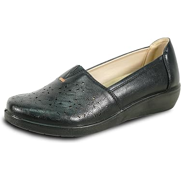 Chaussures Femme à Plateforme Wedge - Noires, Toile Et Cuir, Pointure 10, Occasion